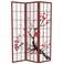 Red Lantern 6 ft. Tall Flower Blossom Divider - Rosewood - 3 Panels