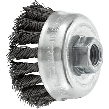 PFERD 2-3/4 KNOT WIRE CUP BRUSH .020 CS WIRE 5/8-11 T