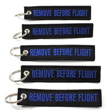 Rotary13B1 Remove Before Flight - Keychain - Black/Blue - 5 pieces