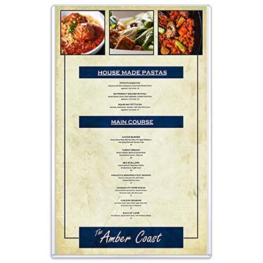 STORE SMART StoreSMART- Rigid Plastic Menu - 8.5" x 14" - 10-Pack - HPP812X14-MENU-10