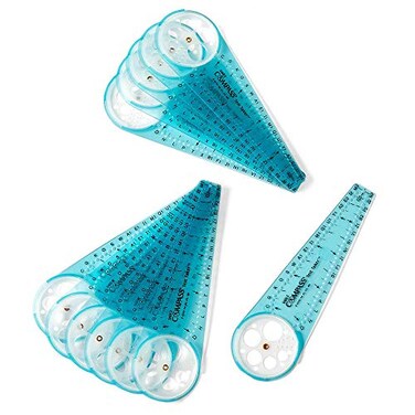 hand2mind Safe-T Math Compass, 10 in. Blue Compass, Compass for Geometry, Compass Drawing Tool, Dysgraphia Tools for Kids, Circle Drawing Tool, Compass Set, Math Classroom Supplies ,Set of 12