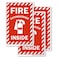 SmartSign Fire Extinguisher Inside Label4" x 6" Engineer Grade Reflective, Pack of 3
