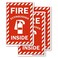 SmartSign Fire Extinguisher Inside Label4" x 6" Engineer Grade Reflective, Pack of 3