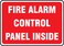 AccuformNMC "Fire Alarm Control Panel Inside" Safety Sign, Aluma-Lite„