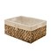 KINGWILLOW Rectangular Woven Seagrass Storage Bin with Handle,Kingwillow. ,water hyacinth, Large