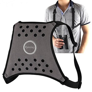 Eyeskey Binoculars Harness Light-Weight Breathable Comfortable Binocular Strap Harness -Easy to Attach and Detach Binoculars, Cameras and Rangefinders, 4oz
