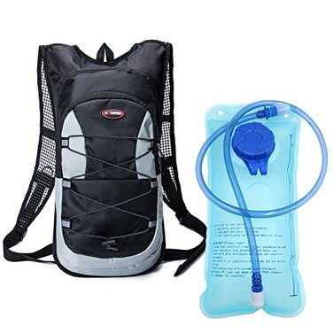 Monvecle Hydration Pack Water Rucksack Backpack Bladder Bag Cycling Bicycle Bike/Hiking Climbing Pouch2L Hydration Bladder Black-1