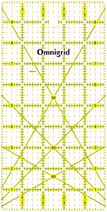 Omnigrid 5" x 10" Rectangle Quilting and Sewing Ruler