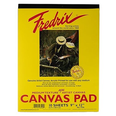 Fredrix Creative Series White Canvas Pad, 9" x 12