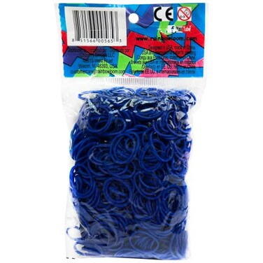 Rainbow Loom Solid Rubber Plastic Bands, Navy Blue