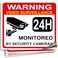 iSYFIX Video Surveillance Warning Sign Sticker, 7x6 Inch, 4 Pack