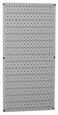 Wall Control Pegboard 32in x 16in Gray Metal Pegboard Tool Board Panel