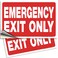iSYFIX Emergency Exit Only Signs Stickers, 10x7 Inch, 2 Pack