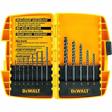 DEWALT Black Oxide Drill Bit Set with Pilot Point, 13-Piece ,DW1163