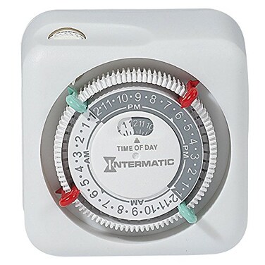Intermatic TN111K 15-Amp Indoor Timer - Versatile 24-Hour Control - Easy Manual Override and Single 2-Prong Design ,1 Pack