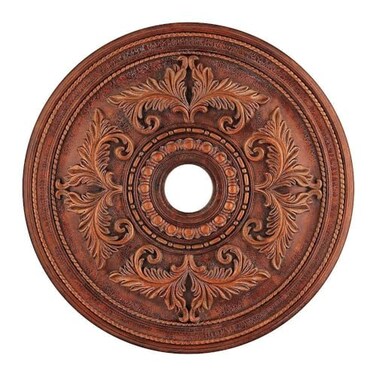 Livex Lighting 8210-30 Ceiling Medallion, Crackled Greek Bronze Medium