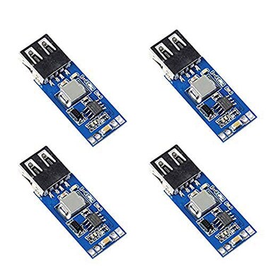 Comidox 4Pcs DC-DC 9V 12V 24V to 5V 3A USB Step Down Power Module