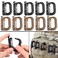 XTACER Tactical Multipurpose Small D-Ring Locking Hanging Hook Tactical Link Snap Keychain Button Release for Molle Webbing ,Set of 10,5 Black5 Brown