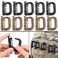 XTACER Tactical Multipurpose Small D-Ring Locking Hanging Hook Tactical Link Snap Keychain Button Release for Molle Webbing ,Set of 10,5 Black5 Brown