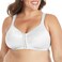 PLAYTEX Womens 18 Hour Front Close Wirefree Back Support Posture Full Coverage Use525 Bra, White, 38C US