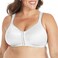 PLAYTEX Womens 18 Hour Front Close Wirefree Back Support Posture Full Coverage Use525 Bra, White, 38C US