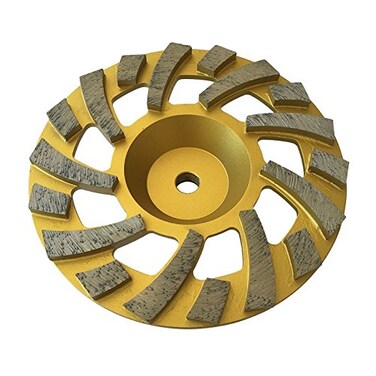 EDiamondTools 7" BiTurbo Diamond Grinding Wheel for Concrete,30/40 Grit, 5/8"-11 Arbor