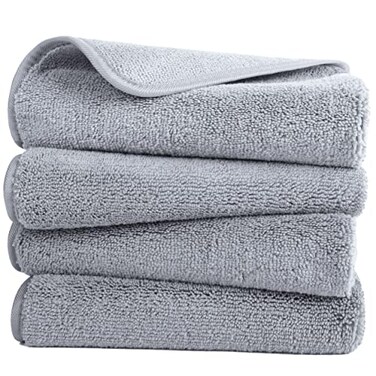 POLYTE 330 GSM Poly Blend Microfiber Quick Dry Hand Towel, 16x30 in