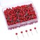 WILLBOND 500 Pcs Map Push Pins Round Thumb Tack,Red