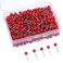 WILLBOND 500 Pcs Map Push Pins Round Thumb Tack,Red