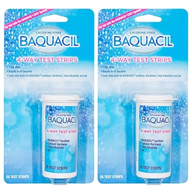 Baquacil 4 Way Test Strips ,25 count,2 Pack