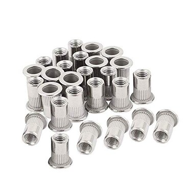 Sprite Science 40PCs 8-32 Stainless Steel Rivet Nuts Nutsert Threaded Rivet Insert Rivnuts 8-32UNC