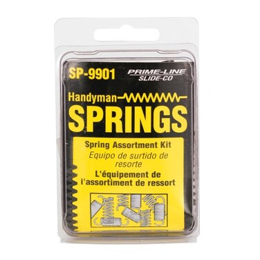 Prime-Line SP 9901 Spring Assortment, Spring Steel Construction, Nickel-Plated Finish, 20 Extension Springs, 64 Compression Springs ,Single Pack