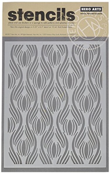 Hero Arts SA096 Stencil, Abstract Waves, 5.25" x 6.5