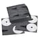 Vaultz CD Binder Pages, 8 CD Capacity per Sheet, 25 Sheets per Box, Clear and Black ,VZ01401