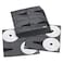 Vaultz CD Binder Pages, 8 CD Capacity per Sheet, 25 Sheets per Box, Clear and Black ,VZ01401