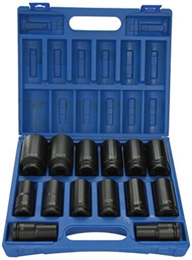 Grey Pneumatic ,8038D3/4" Drive 14-Piece Deep Socket Set