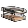 Mind Reader Stackable Paper Tray, Desktop Organizer, File Storage, Office, Metal Mesh, 2 Pcs, Black