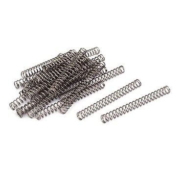 uxcell Compression Spring,304 Stainless Steel,4mm OD,0.5mm Wire Size,40mm Free Length,Silver Tone,20Pcs