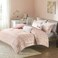 Intelligent Design Blush/Gold Metallic Print Cal King Comforter Set, 5pc