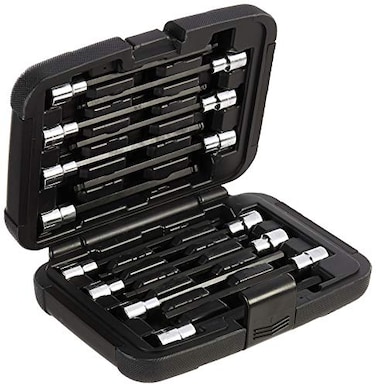 Vim Tools HXL100 14-Piece 3/8" Square Drive SAE Extra Long Hex and Ball Hex Driver Set