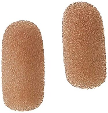 Compete Audio CM212 Mini Lavalier ,tiny!Foam Microphone Windscreens ,Microphone CoversTan 2-Pack For Countryman E6 and other Headset/Lapel Mics