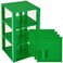 Strictly Briks Stackable Baseplates - Compatible with Lego, 6 x 6 in Baseplates for Buildling Blocks, Display Tower, Expand Vertical Builds, 4 Baseplates30 Stackers, Kids Gift, Green