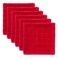 DII Basic Terry Collection Solid Windowpane Dishcloth Set, 12x12, Red, 6 Piece