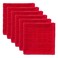 DII Basic Terry Collection Solid Windowpane Dishcloth Set, 12x12, Red, 6 Piece