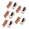 sourcing map uxcell 10Pcs 3 Position 8P DPDT Panel Mount Micro Slide Switch Latching Toggle Switch