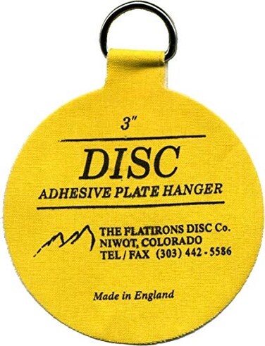 Disc Flatirons Adhesive Medium Plate Hanger Set ,4-3 Inch Hangers
