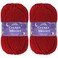 BambooMN JubileeYarn Chunky Melody Yarn - Ruby Red - 2 Skeins