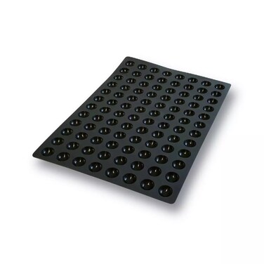 Silikomart SQ015 96 Compartment Mini Half Sphere Silicone Baking Mold - 1 3/8" x 1 3/8" Cavities