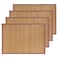 BambooMN Bamboo Placemat -18" x 13" - Carbonized Brown - 4pc