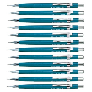 Pentel Sharp Mechanical Pencil, 0.7 mm, HB ,2, Black Lead, Blue Barrel, Sold as 12 Pack